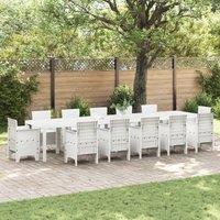 Berkfield Home Garden Table White 400x100x73 cm Poly Rattan | Size: 400 x 100 x 73 cm