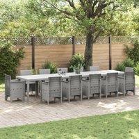 Berkfield Home Garden Table Light Grey 400x100x73 cm Poly Rattan | Size: 400 x 100 x 73 cm