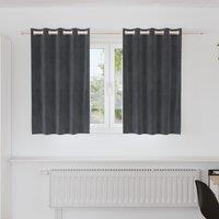 Berkfield Home Blackout Curtains with Eyelets 2 pcs Light Grey Velvet