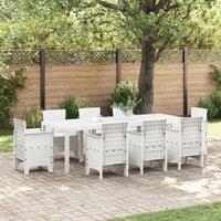 Berkfield Home Garden Table White 250x100x73 cm Poly Rattan | Size: 250 x 100 x 73 cm