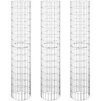 Berkfield Home Circular Gabion Raised Beds 3 pcs Galvanised Steel 30x150 cm in Silver | Size: 30x150 cm