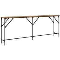 Berkfield Home Console Table Old Wood 200x29x75 cm Engineered Wood in Brown | Size: 200 x 29 x 75 cm