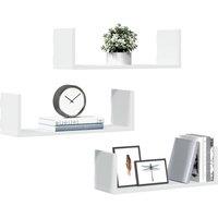 Berkfield Home Wall Shelves 3 pcs White 58x18x18 cm Engineered Wood | Size: 58 x 18 x 18 cm