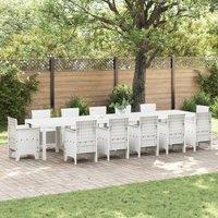 Berkfield Home Garden Table White 400x100x73 cm Poly Rattan | Size: 400 x 100 x 73 cm