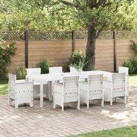 Berkfield Home Garden Table White 250x100x73 cm Poly Rattan | Size: 250 x 100 x 73 cm
