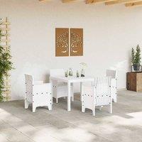 Berkfield Home Garden Table White 100x100x73 cm Poly Rattan | Size: 100 x 100 x 73 cm