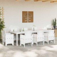 Berkfield Home Garden Table White 250x100x73 cm Poly Rattan | Size: 250 x 100 x 73 cm