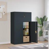 Berkfield Home File Cabinet Anthracite 90x40x145 cm Steel in Black | Size: 90 x 40 x 145 cm