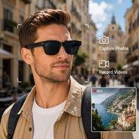 BluCore AI Smart Audio&video Sunglasses Camera in Black