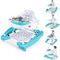 Gymax 6 in 1 Baby Walker Activity Center With Adjustable Height & Music Tray in Green