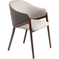 Angel Cerda Model Beige Fabric & Dark Mink Leatherette Dining
