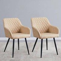 KORVIXA 1 PC Faux Leather Dining Chair in Beige | Size: 100 cm x 100 cm