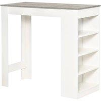 NESTLUNE Bar Table Coffee Table Kitchen Dining Table in White | Size: 100 cm x 15 cm