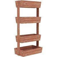 KORVIXA 4 Container Boxes Raised Garden Bed in Brown | Size: 1.25kg