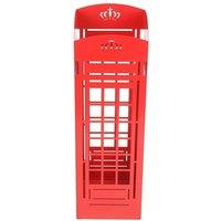 VOGREX London Telephone Box Freestanding Umbrella Storage Stand in Red