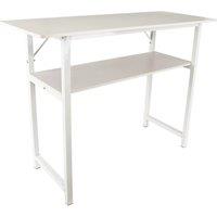 VOGREX White Console Side Table Storage Shelf Entryway Bedroom Furniture