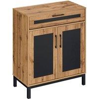 VOGREX 2-Door Sideboard Buffet Cabinet with Drawer in Natural