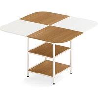 VOGREX 120cm Modern Square Dining Table in Natural