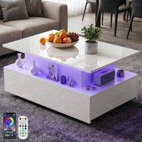FORGEVIO Lift Storage Furniture & Gloss 2 Drawers Table