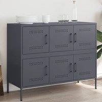 Berkfield Home Sideboard Anthracite 100.5x39x79 cm Steel in Black