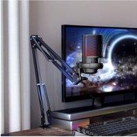 H&O Direct Condenser Microphone with Boom Arm Stand in Black