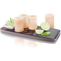 Final Touch Tequila Board with Salt Shot Glasses 7 Piece Set