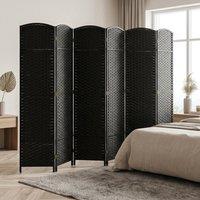STILVORA Room Divider 240 cm Folding Privacy Screen Black