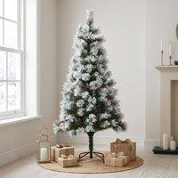 STILVORA Artificial Christmas Tree 210 cm with Metal Stand in Green