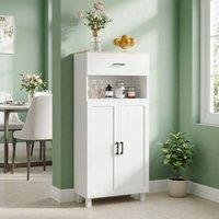 STILVORA Kitchen Storage Cupboard with Drawer & Doors, White