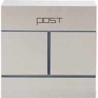 Phoenix Safe Company Estilo Top-Loading Stainless Steel Letter Box MB0124KS with Key Lock in Metallic Silver