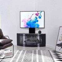 Centurion Supports PANGEA Tru-Corner Flat Screen 32-55 TV Cabinet with Mounting Arm in Black