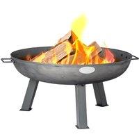 Harbour Housewares 75cm Cast Iron Fire Pit - Outdoor Garden Patio Fire Bowl Heater Stove in Black