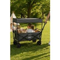 Neo Folding Wagon Canopy Garden Cart 140L 120kg in Grey