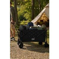Neo XL Heavy Duty Folding Wagon Cart 300L & Adjustable Handle in Black
