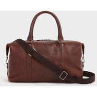 OSPREY LONDON The Brixton Leather Weekender Bag in Brown