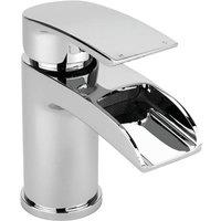 Balterley Modern Waterfall Spout Mono Basin Mixer Tap, Chrome in Silver