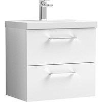 Balterley Bathroom 2 Soft Close Drawer Vanity Unit Basin, Gloss White, 600mm in White
