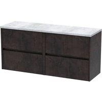 Balterley Chartley Contemporary 4 Drawer Wall Hung Vanity Unit, 1200mm in Grey