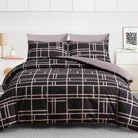Pamposh Double Brushed Microfibre Duvet Cover Set With Zipper Closure in Light Brown | Size: Single