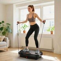 SPORTNOW Vibration Plate Exercise Machine with 120 Speed Levels, 5 Programs in Black