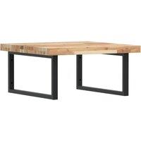 Berkfield Home Basin Shelf Wall Mounted Steel & Solid Wood Acacia in Brown