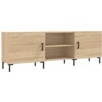 Berkfield Home TV Cabinet Sonoma Oak 150x30x50 cm Engineered Wood in Light Tan | Size: 150 x 30 x 50 cm