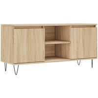 Berkfield Home TV Cabinet Sonoma Oak 104x35x50 cm Engineered Wood in Tan | Size: 104 x 35 x 50 cm