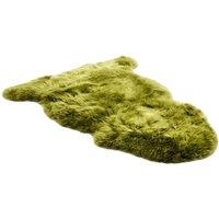 Infinity Leather Genuine Sheepskin Natural Soft Fluffy Real Wool Rug in Light Green | Size: 90 cm x 60 cm