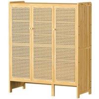 KORVIXA 3 Rattan Door XL Shoe Cabinet in Natural | Size: 900mm