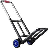FLAVORA Heavy Duty Trolley Cart Folding in Black | Size: 500mm