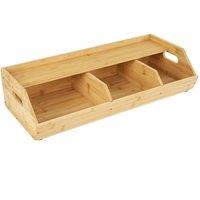 VOGREX Bamboo Kitchen Storage Stand Fruit Vegetable & Spice Rack in Beige