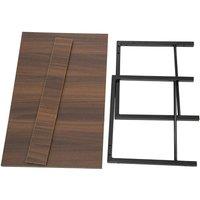 VOGREX 2-Tier Desktop Printer Stand Office Storage Shelf in Dark Brown