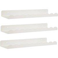 VOGREX 3Pcs Cloud-Shaped Wall Mount Floating Storage Shelves in White