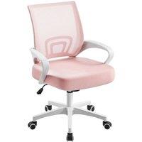 KORVIXA Ergonomic Mesh Office Chair with Lumbar Support in Pink | Size: 100 cm x 100 cm